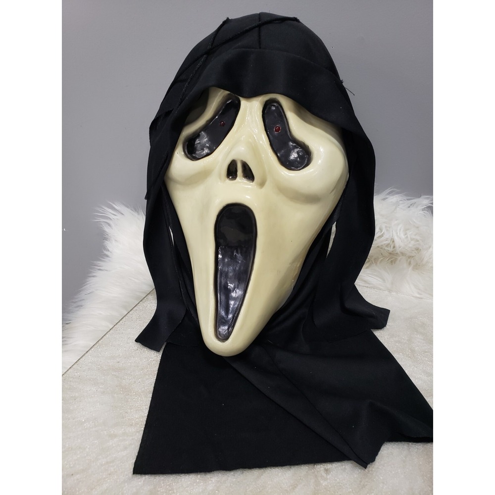 READ Vintage SCREAM GHOSTFACE MASK BUST Halloween Decoration Life Size Rare